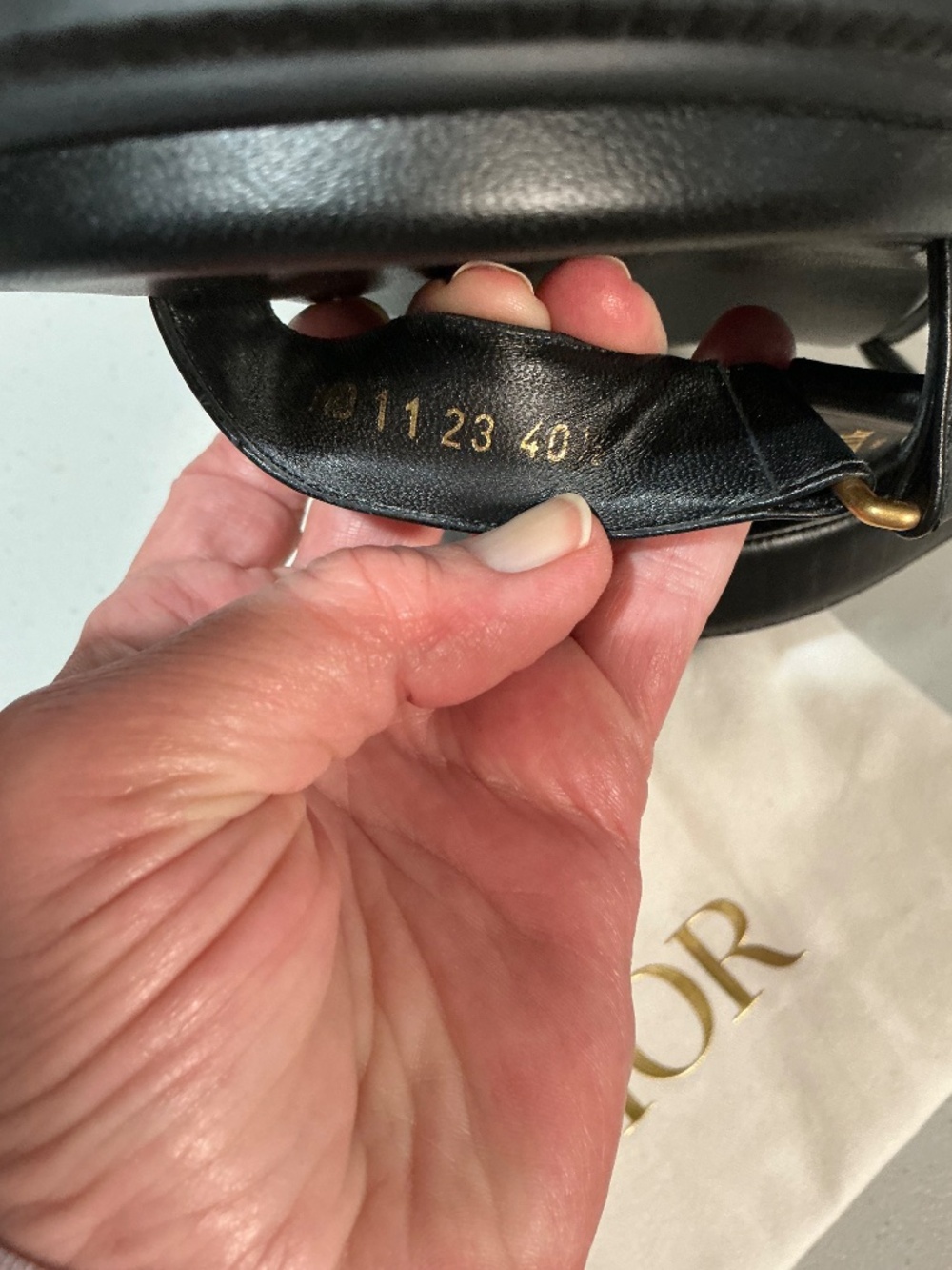 DIOR D-WAVE D black Leather Dad Flat Sandals - Picture 7 of 7